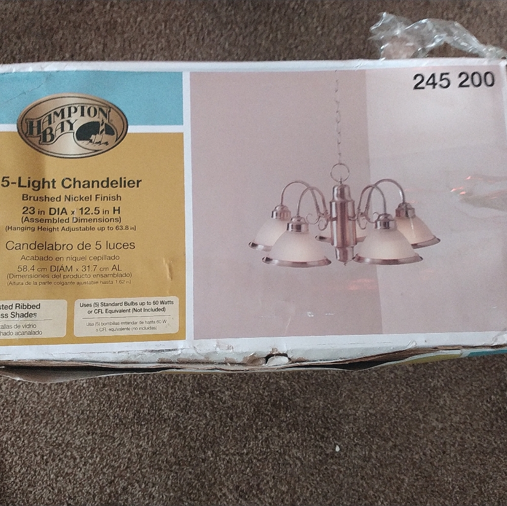 Hampton bay 5 light chandelier
